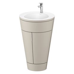 Duravit Starck 1 Waschtisch-Set C-bonded bds Lack 605x560x864mm, Taupe SM/Matt... DURAVIT-S19512O10600000 4067116422580 (Abb. 1)