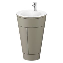 Duravit Starck 1 Waschtisch-Set C-bonded bds Lack 605x560x864mm, Stein Grau SM... DURAVIT-S19512O10920000 4067116422627 (Abb. 1)
