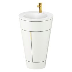 Duravit Starck 1 Waschtisch-Set C-bonded bds Lack 605x560x864mm, Weiß SM/Mattw... DURAVIT-S19512O34360010 4067116422672 (Abb. 1)