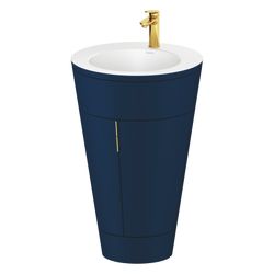 Duravit Starck 1 Waschtisch-Set C-bonded bds Lack 605x560x864mm, Nachtblau SM/... DURAVIT-S19512O34980010 4067116422825 (Abb. 1)