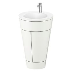 Duravit Starck 1 Waschtisch-Set C-bonded bds Lack 605x560x864mm, Weiß SM/Mattw... DURAVIT-S19512O70360000 4067116422832 (Abb. 1)