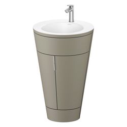 Duravit Starck 1 Waschtisch-Set C-bonded bds Lack 605x560x864mm, Stein Grau SM... DURAVIT-S19512O70920010 4067116422962 (Abb. 1)