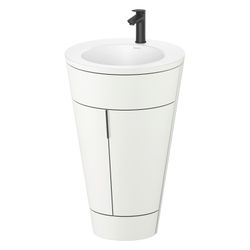 Duravit Starck 1 Waschtisch-Set C-bonded bds Lack 605x560x864mm, Weiß SM/Mattw... DURAVIT-S19512OBD360010 4067116423006 (Abb. 1)