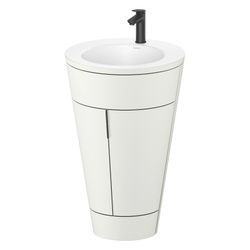 Duravit Starck 1 Waschtisch-Set C-bonded bds Lack 605x560x864mm, Nordic Weiß S... DURAVIT-S19512OBD390000 4067116423013 (Abb. 1)
