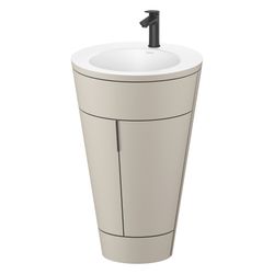 Duravit Starck 1 Waschtisch-Set C-bonded bds Lack 605x560x864mm, Taupe SM/Matt... DURAVIT-S19512OBD600010 4067116423075 (Abb. 1)