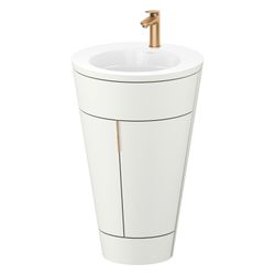 Duravit Starck 1 Waschtisch-Set C-bonded bds Lack 605x560x864mm, Nordic Weiß S... DURAVIT-S19513O04390010 4067116425390 (Abb. 1)