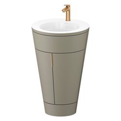 Duravit Starck 1 Waschtisch-Set C-bonded bds Lack 605x560x864mm, Stein Grau SM... DURAVIT-S19513O04920000 4067116425055 (Abb. 1)