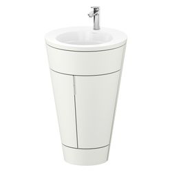 Duravit Starck 1 Waschtisch-Set C-bonded bds Lack 605x560x864mm, Nordic Weiß S... DURAVIT-S19513O10390010 4067116425475 (Abb. 1)