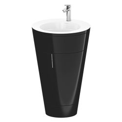 Duravit Starck 1 Waschtisch-Set C-bonded bds Lack 605x560x864mm, Schwarz Hochg... DURAVIT-S19513O10400000 4067116425093 (Abb. 1)