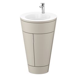 Duravit Starck 1 Waschtisch-Set C-bonded bds Lack 605x560x864mm, Taupe SM/Weiß... DURAVIT-S19513O10600010 4067116425505 (Abb. 1)