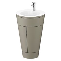 Duravit Starck 1 Waschtisch-Set C-bonded bds Lack 605x560x864mm, Stein Grau SM... DURAVIT-S19513O10920010 4067116425529 (Abb. 1)