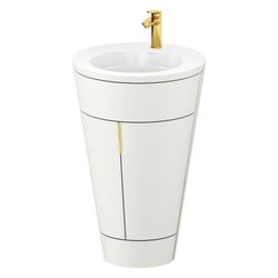 Duravit Starck 1 Waschtisch-Set C-bonded bds Lack 605x560x864mm, Nordic Weiß S... DURAVIT-S19513O34390010 4067116425550 (Abb. 1)