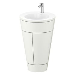 Duravit Starck 1 Waschtisch-Set C-bonded bds Lack 605x560x864mm, Nordic Weiß S... DURAVIT-S19513O70390010 4067116425635 (Abb. 1)