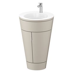 Duravit Starck 1 Waschtisch-Set C-bonded bds Lack 605x560x864mm, Taupe SM/Weiß... DURAVIT-S19513O70600010 4067116425666 (Abb. 1)
