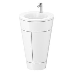 Duravit Starck 1 Waschtisch-Set C-bonded bds Lack 605x560x864mm, Weiß Hochglan... DURAVIT-S19513O70850000 4067116425277 (Abb. 1)