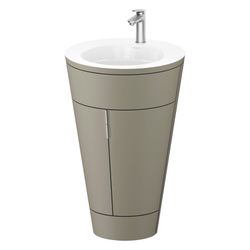 Duravit Starck 1 Waschtisch-Set C-bonded bds Lack 605x560x864mm, Stein Grau SM... DURAVIT-S19513O70920000 4067116425284 (Abb. 1)