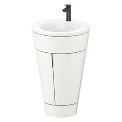Duravit Starck 1 Waschtisch-Set C-bonded bds Lack 605x560x864mm, Weiß SM/Weiß ... DURAVIT-S19513OBD360010 4067116425703 (Abb. 1)