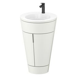 Duravit Starck 1 Waschtisch-Set C-bonded bds Lack 605x560x864mm, Nordic Weiß S... DURAVIT-S19513OBD390000 4067116425314 (Abb. 1)