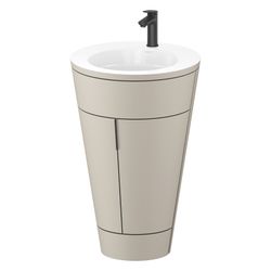 Duravit Starck 1 Waschtisch-Set C-bonded bds Lack 605x560x864mm, Taupe SM/Weiß... DURAVIT-S19513OBD600000 4067116425345 (Abb. 1)