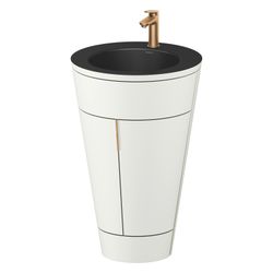 Duravit Starck 1 Waschtisch-Set C-bonded bds Lack 605x560x864mm, Nordic Weiß S... DURAVIT-S19514O04390000 4067116426199 (Abb. 1)