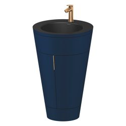 Duravit Starck 1 Waschtisch-Set C-bonded bds Lack 605x560x864mm, Nachtblau SM/... DURAVIT-S19514O04980000 4067116426250 (Abb. 1)