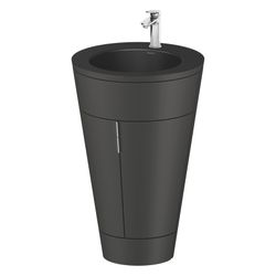 Duravit Starck 1 Waschtisch-Set C-bonded bds Lack 605x560x864mm, Graphit SM/Ma... DURAVIT-S19514O10580010 4067116427073 (Abb. 1)