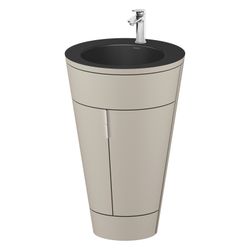 Duravit Starck 1 Waschtisch-Set C-bonded bds Lack 605x560x864mm, Taupe SM/Matt... DURAVIT-S19514O10600000 4067116426304 (Abb. 1)