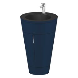 Duravit Starck 1 Waschtisch-Set C-bonded bds Lack 605x560x864mm, Nachtblau SM/... DURAVIT-S19514O10980010 4067116427110 (Abb. 1)
