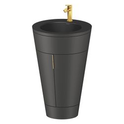 Duravit Starck 1 Waschtisch-Set C-bonded bds Lack 605x560x864mm, Graphit SM/Ma... DURAVIT-S19514O34580010 4067116427158 (Abb. 1)