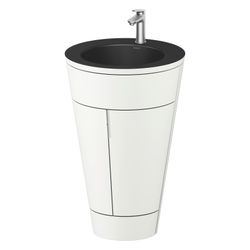 Duravit Starck 1 Waschtisch-Set C-bonded bds Lack 605x560x864mm, Weiß SM/Matts... DURAVIT-S19514O70360010 4067116427202 (Abb. 1)