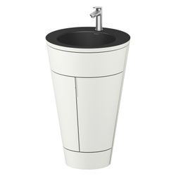 Duravit Starck 1 Waschtisch-Set C-bonded bds Lack 605x560x864mm, Nordic Weiß S... DURAVIT-S19514O70390010 4067116427219 (Abb. 1)