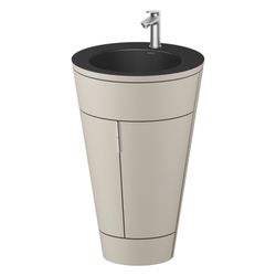 Duravit Starck 1 Waschtisch-Set C-bonded bds Lack 605x560x864mm, Taupe SM/Matt... DURAVIT-S19514O70600010 4067116427240 (Abb. 1)