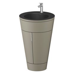 Duravit Starck 1 Waschtisch-Set C-bonded bds Lack 605x560x864mm, Stein Grau SM... DURAVIT-S19514O70920000 4067116426489 (Abb. 1)