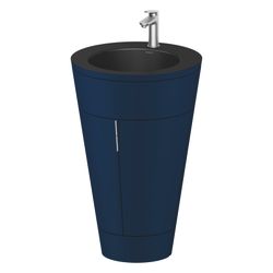 Duravit Starck 1 Waschtisch-Set C-bonded bds Lack 605x560x864mm, Nachtblau SM/... DURAVIT-S19514O70980010 4067116427271 (Abb. 1)