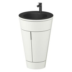 Duravit Starck 1 Waschtisch-Set C-bonded bds Lack 605x560x864mm, Nordic Weiß S... DURAVIT-S19514OBD390010 4067116427295 (Abb. 1)