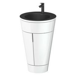 Duravit Starck 1 Waschtisch-Set C-bonded bds Lack 605x560x864mm, Weiß HG/Matts... DURAVIT-S19514OBD850010 4067116427332 (Abb. 1)