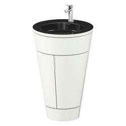 Duravit Starck 1 Waschtisch-Set C-bonded bds Lack 605x560x864mm, Weiß SM/Schwa... DURAVIT-S19515O10360010 4067116427448 (Abb. 1)