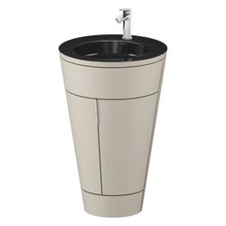 Duravit Starck 1 Waschtisch-Set C-bonded bds Lack 605x560x864mm, Taupe SM/Schw... DURAVIT-S19515O10600010 4067116427486 (Abb. 1)
