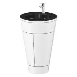 Duravit Starck 1 Waschtisch-Set C-bonded bds Lack 605x560x864mm, Weiß Hochglan... DURAVIT-S19515O10850010 4067116427493 (Abb. 1)