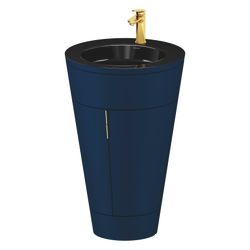 Duravit Starck 1 Waschtisch-Set C-bonded bds Lack 605x560x864mm, Nachtblau SM/... DURAVIT-S19515O34980010 4067116427592 (Abb. 1)