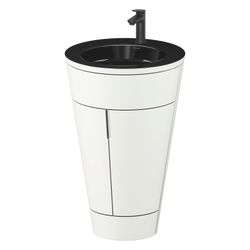 Duravit Starck 1 Waschtisch-Set C-bonded bds Lack 605x560x864mm, Weiß SM/Schwa... DURAVIT-S19515OBD360000 4067116426885 (Abb. 1)