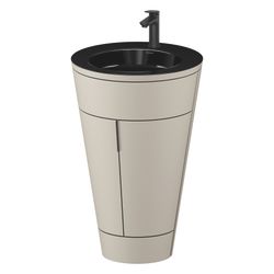 Duravit Starck 1 Waschtisch-Set C-bonded bds Lack 605x560x864mm, Taupe SM/Schw... DURAVIT-S19515OBD600010 4067116427721 (Abb. 1)