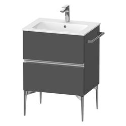 Duravit Sivida Waschtischunterbau bodenstehend 477x610x591mm, Graphit Matt, Gr... DURAVIT-SV4643010490000 4067116390933 (Abb. 1)
