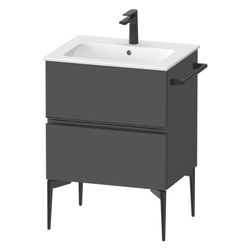 Duravit Sivida Waschtischunterbau bodenstehend 477x610x591mm, B, Graphit Matt,... DURAVIT-SV46430BD490000 4067116391152 (Abb. 1)
