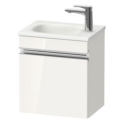 Duravit Sivida Waschtischunterbau wandh. 295x400x440mm, L, Chrom/Weiß Hochglan... DURAVIT-SV4649L10220000 4067116393217 (Abb. 1)