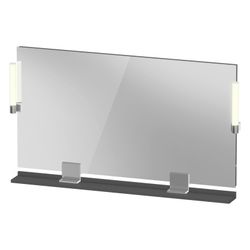 Duravit Sivida Spiegel Wandmontage 36x1250x650mm Graphit Matt LED 9W Betätigun... DURAVIT-SV7424010490000 4067116407853 (Abb. 1)