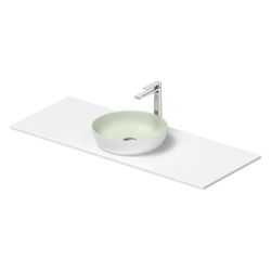 Duravit Sivida Aufsatzbecken mit Konsole 500x1280x123mm, Rund, 1 Becken, 1 Waschpla... DURAVIT-268015FG00 4067116431568 (Abb. 1)