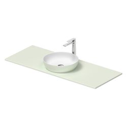 Duravit Sivida Aufsatzbecken mit Konsole 500x1280x123mm Rund 1 Becken 1 Waschplatz ... DURAVIT-268015FH00 4067116431667 (Abb. 1)