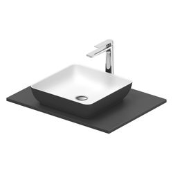 Duravit Sivida Aufsatzbecken mit Konsole 500x680x123mm Eckig 1 Becken 1 Waschplatz ... DURAVIT-268017FI00 4067116431841 (Abb. 1)