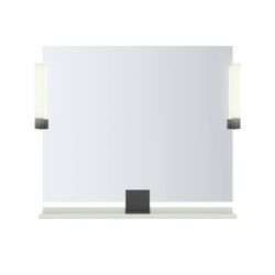 Duravit Sivida Spiegel-Ablage 800x115x35mm Diamantschwarz/Blassgrün Matt ohne ... DURAVIT-SV74320BDHH0000 4067116412338 (Abb. 1)